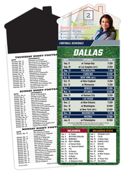 Magna-Card House Shape Magnet Football Schedules (3.5x9)