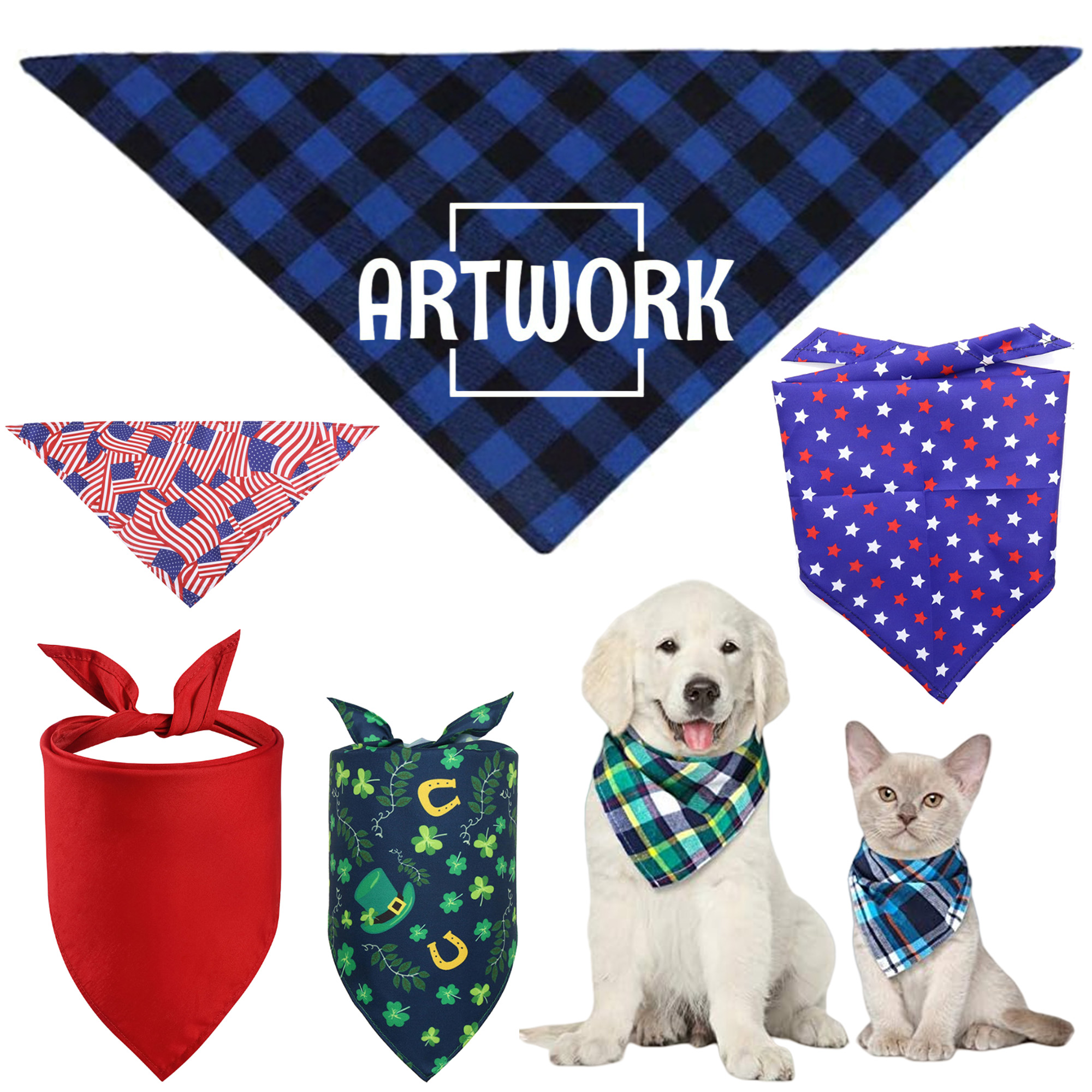 Adjustable Triangle Dog Bandana 9