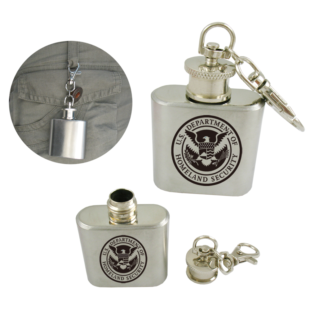 Stainless 1 oz Steel Flask(Close out) 6