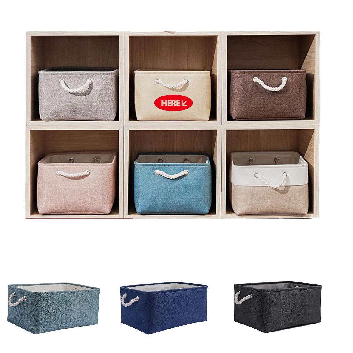 8L Collapsible Fabric Storage Basket 14