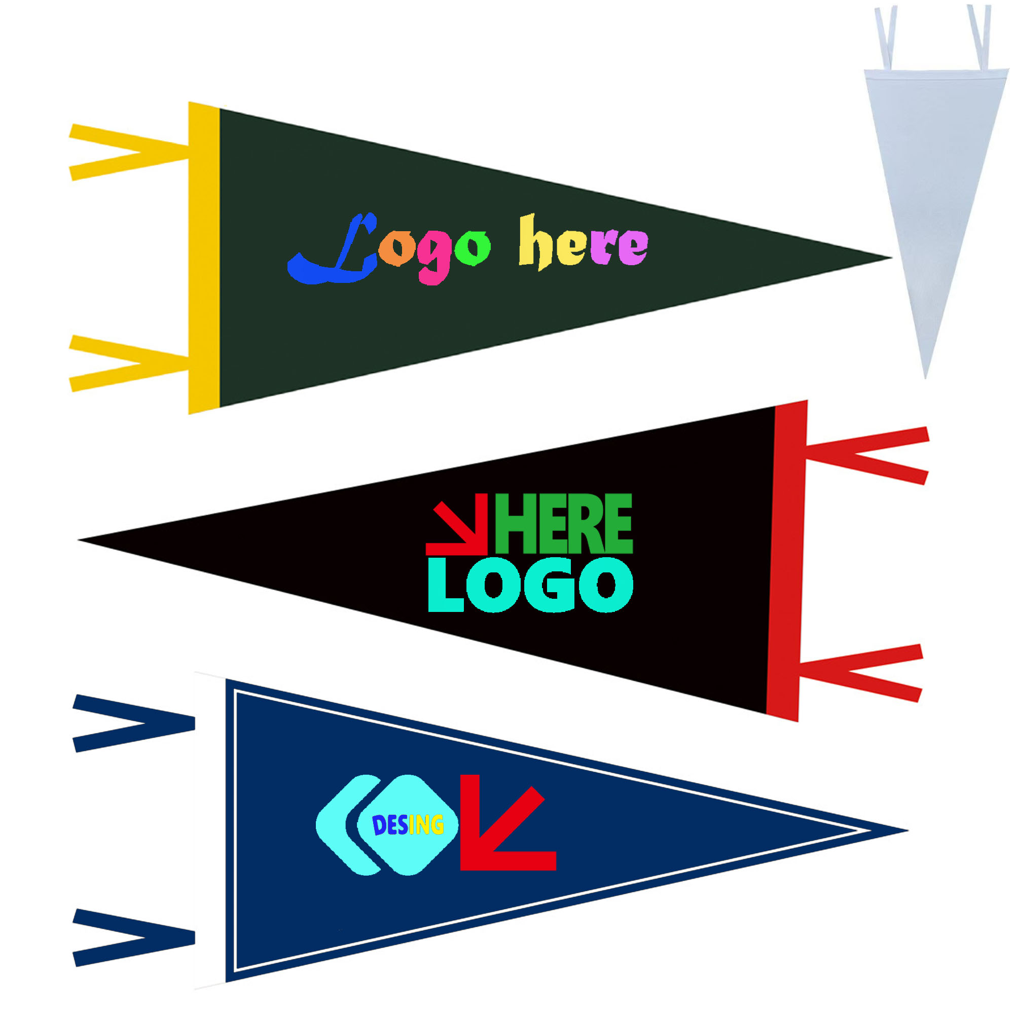 Felt Triangle Pennant Flag 1