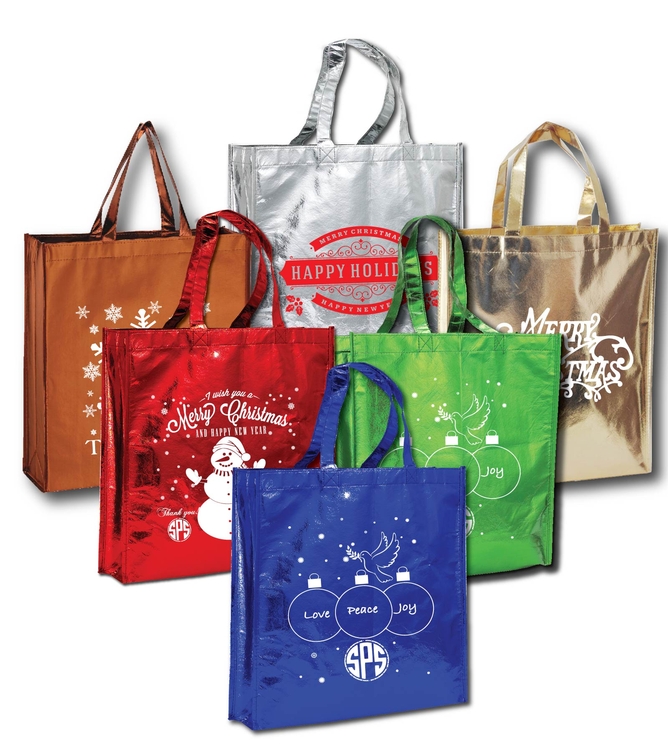 Metallic Tote Bags Printed Gift Bags MT14164 spsgroupinc