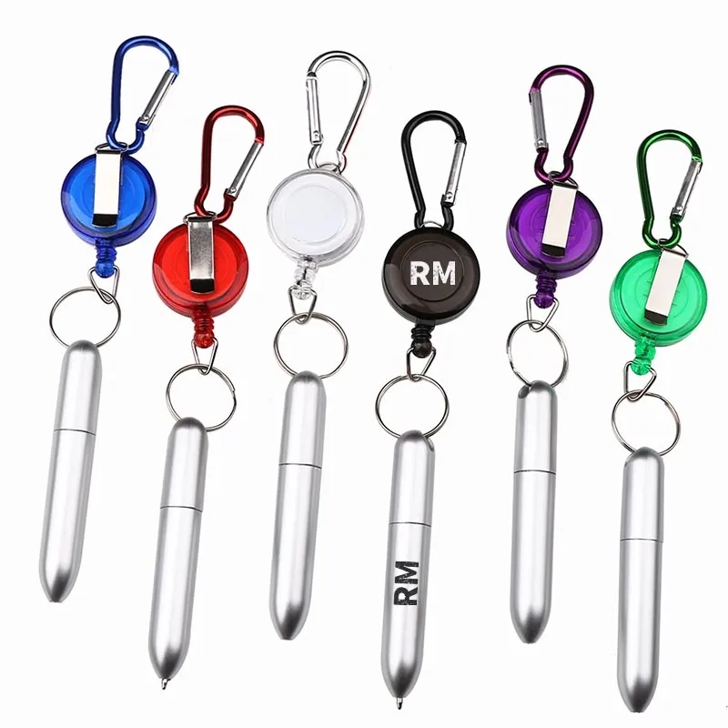 Portable Ballpoint Pen With Carabiner
