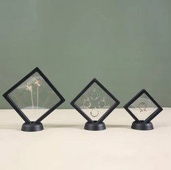 3D Floating Frame Shadow Jewelry Box Display Case