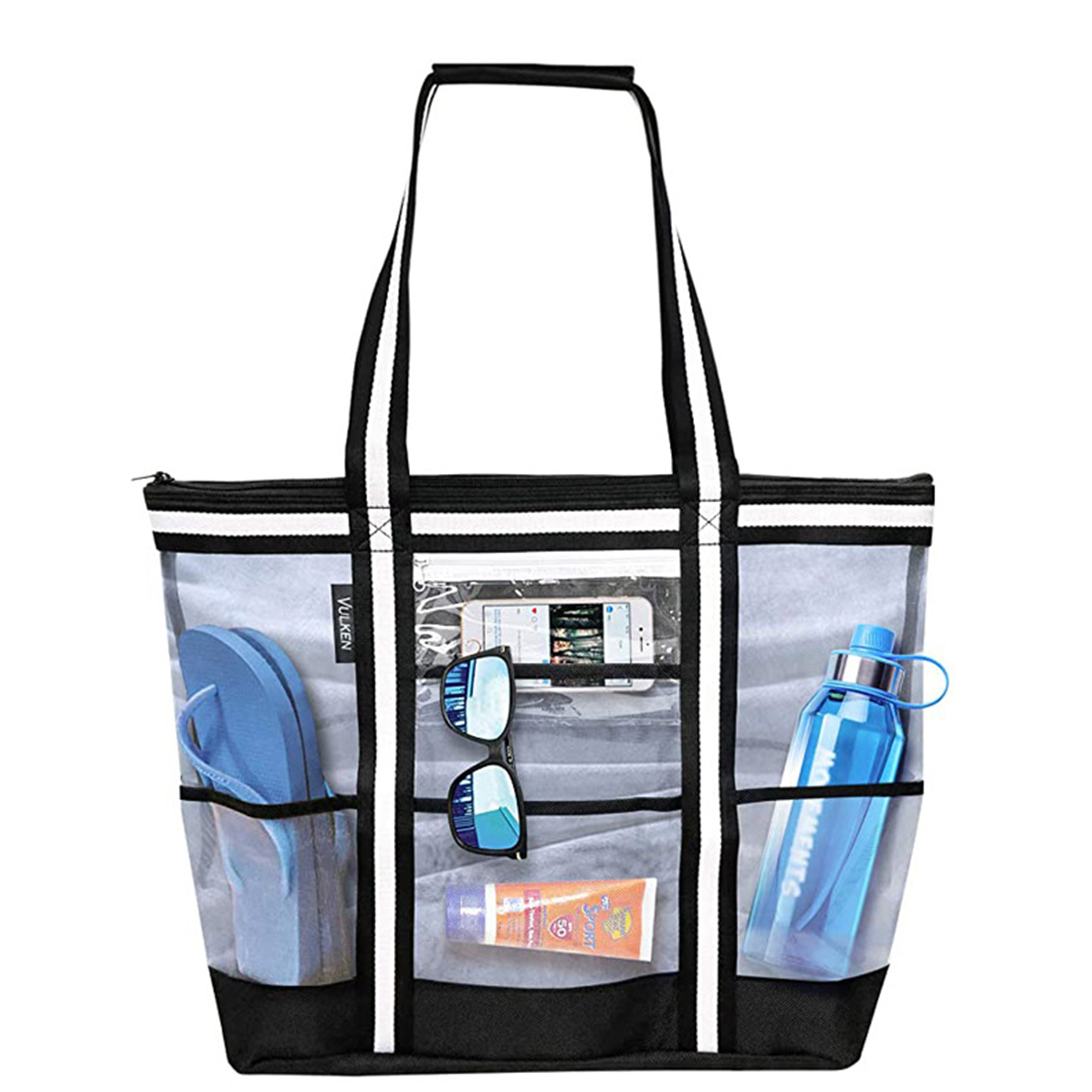 oxford Extra Large Mesh Beach tote Bag., custom tote bag with logo imprint 10