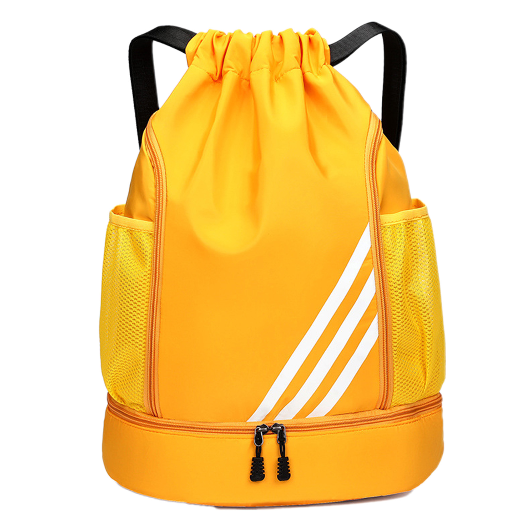 Durable Polyester Sports Drawstring Bag With Separate Shoe Storage 13