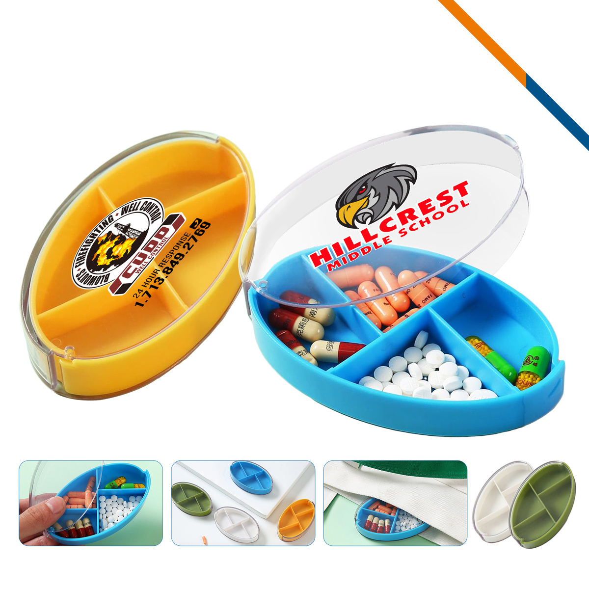 Coine Pill Box - AG-MBD5 | Red Ball Speciality Printing