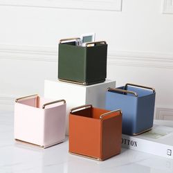 Leather multifunctional storage box