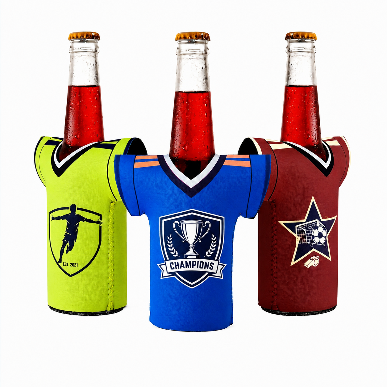 Football Jersey Style 12Oz Bottle Can Cooler Sleeve