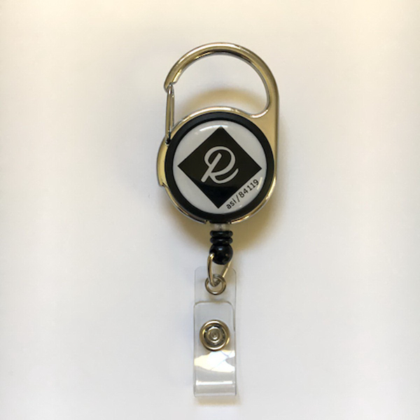 Carabiner Dual Clip Badge Reel