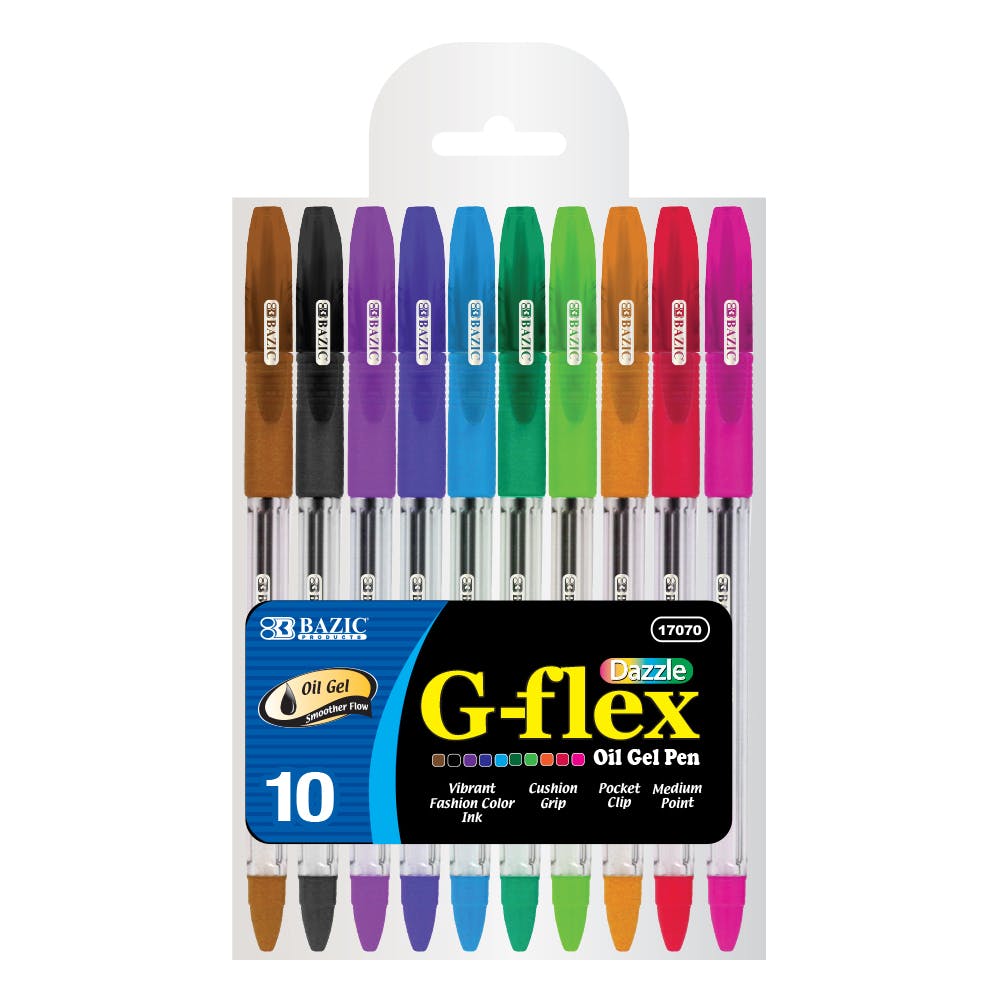 Gel Ink Pens - Vibrant Oil Colors Medium 10 Pack 3