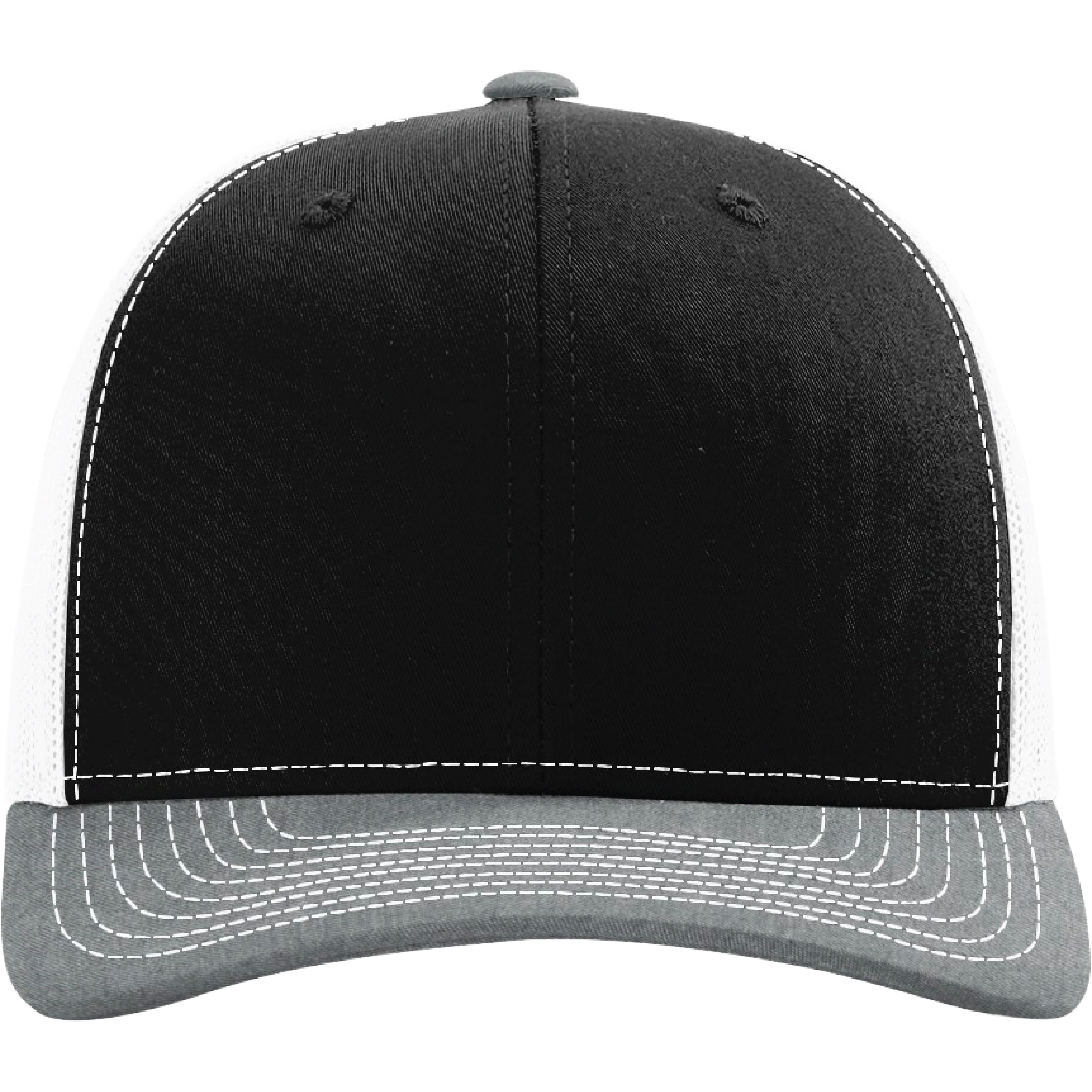 Richardson 112 6-Panel Snapback Trucker Hat w/Leatherette Adhesive Patches or Embroidery 286