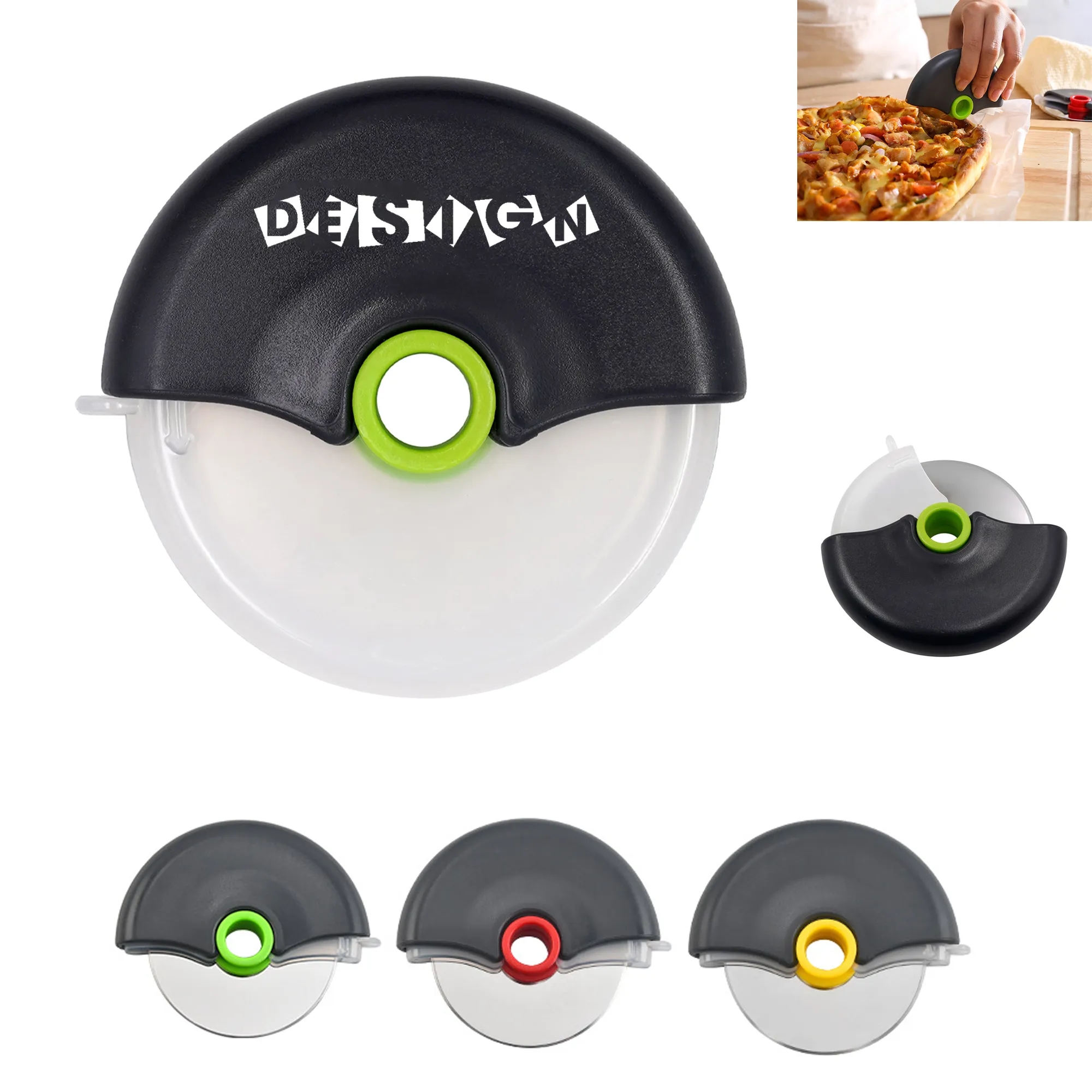 Steel Roller Pizza Cutter With Cover 13