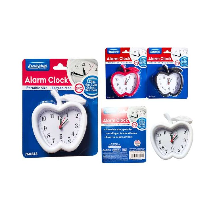 Alarm Clocks - Apple Design Assorted Colors 3