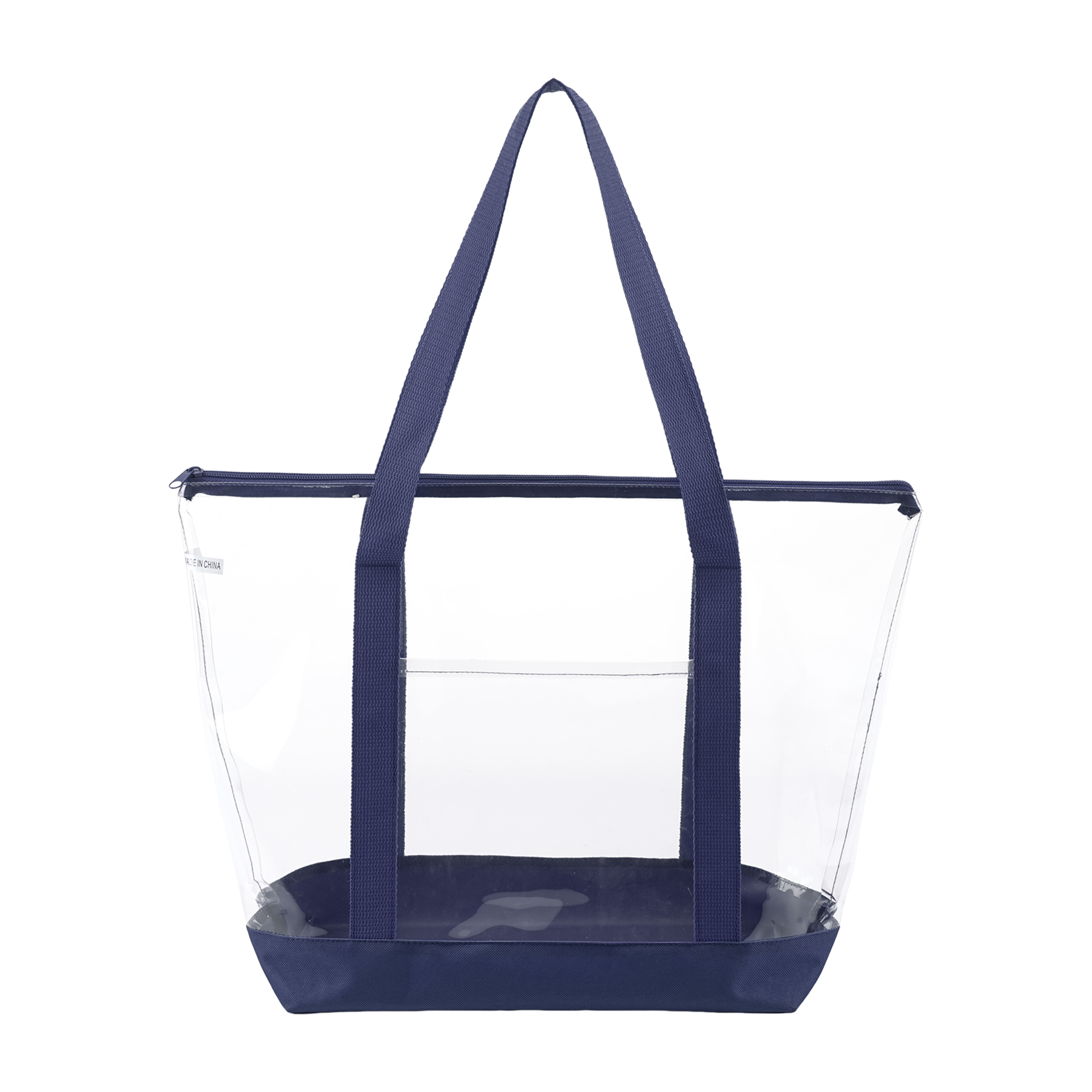 Large Clear Zippered Beach Tote Bag 33
