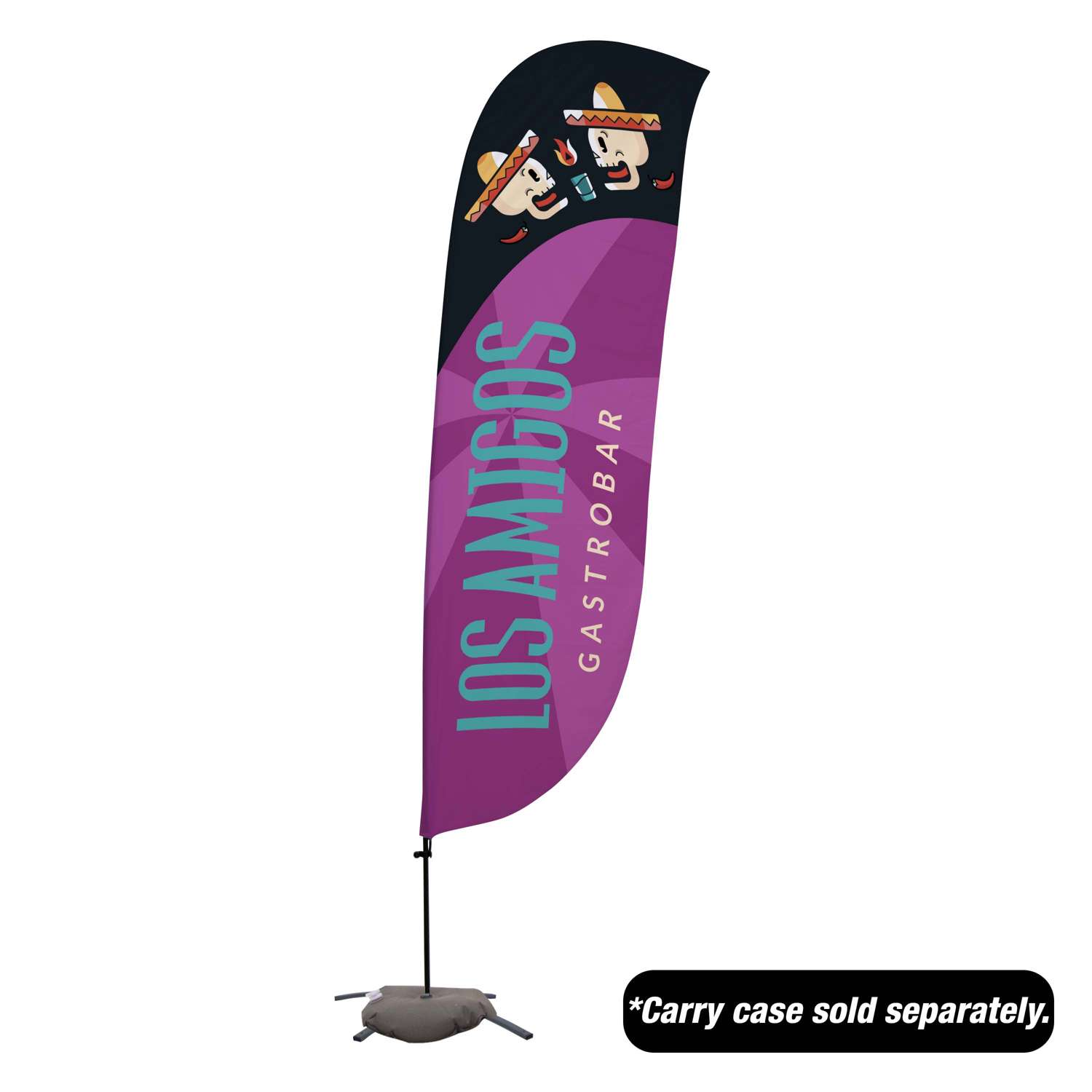 10.5' Value Feather Sail Sign Kit Single-Sided with Cross Base
