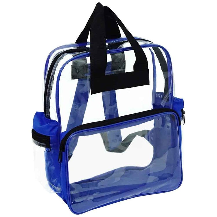 15" Clear Backpacks - Royal Blue Trim 3