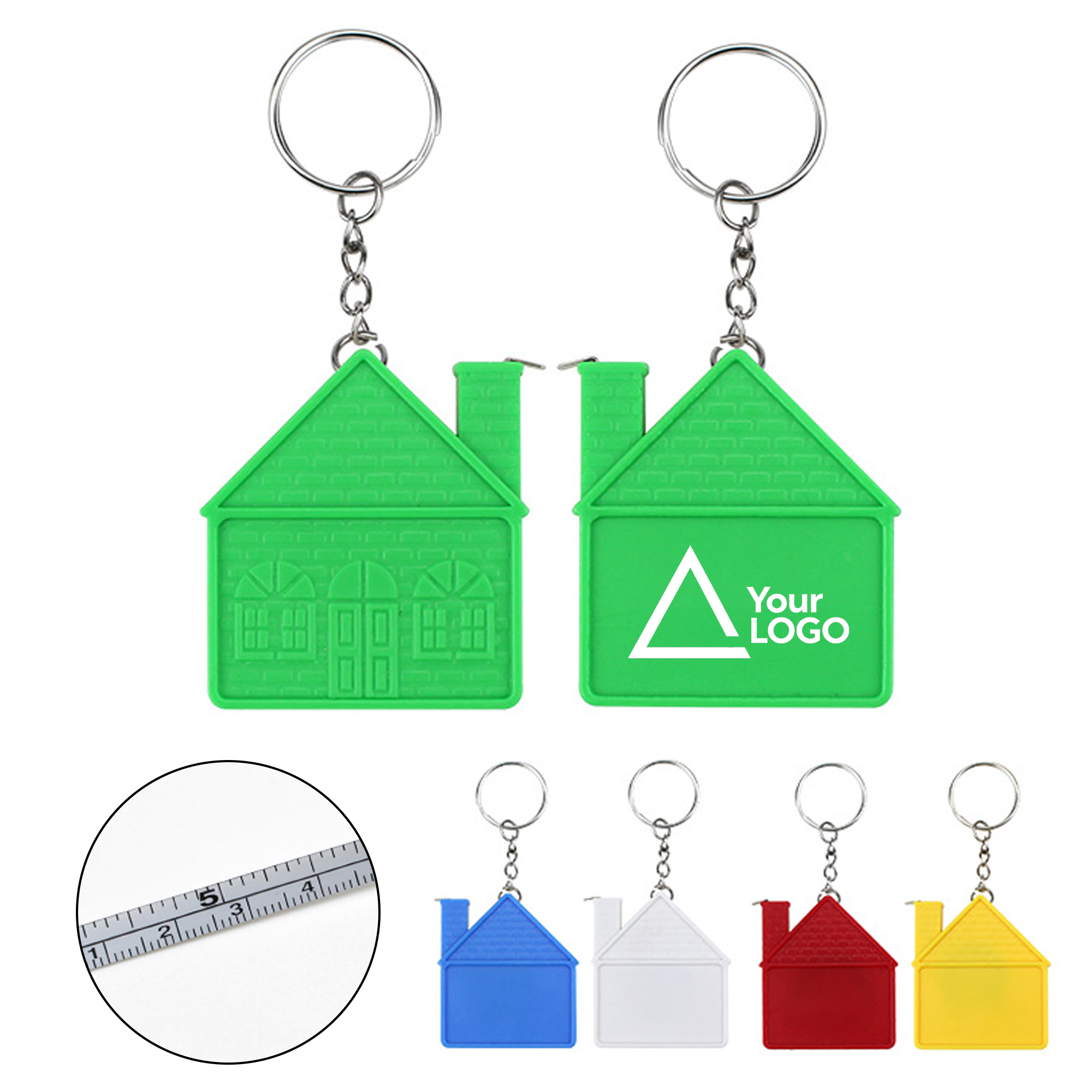 House Tape Measure Key Chain