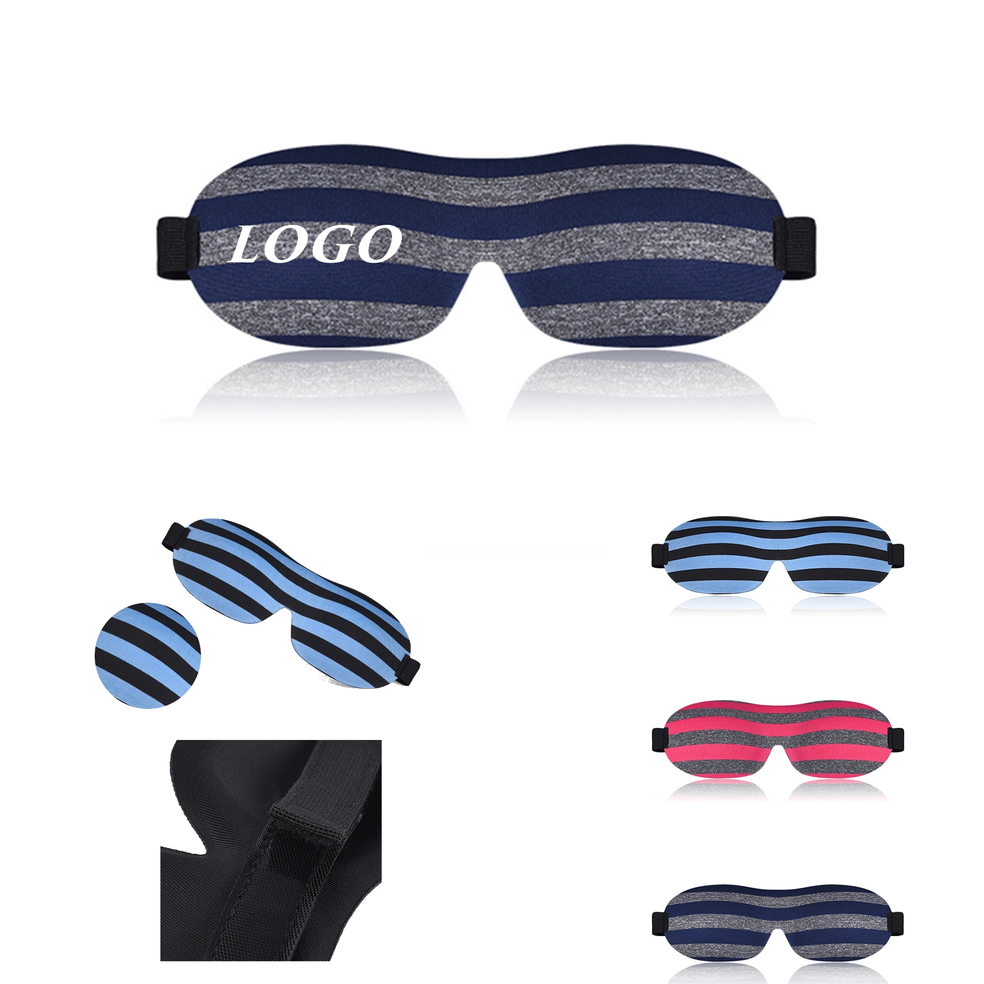 Stripe Eye Mask MOQ 20PCS 4