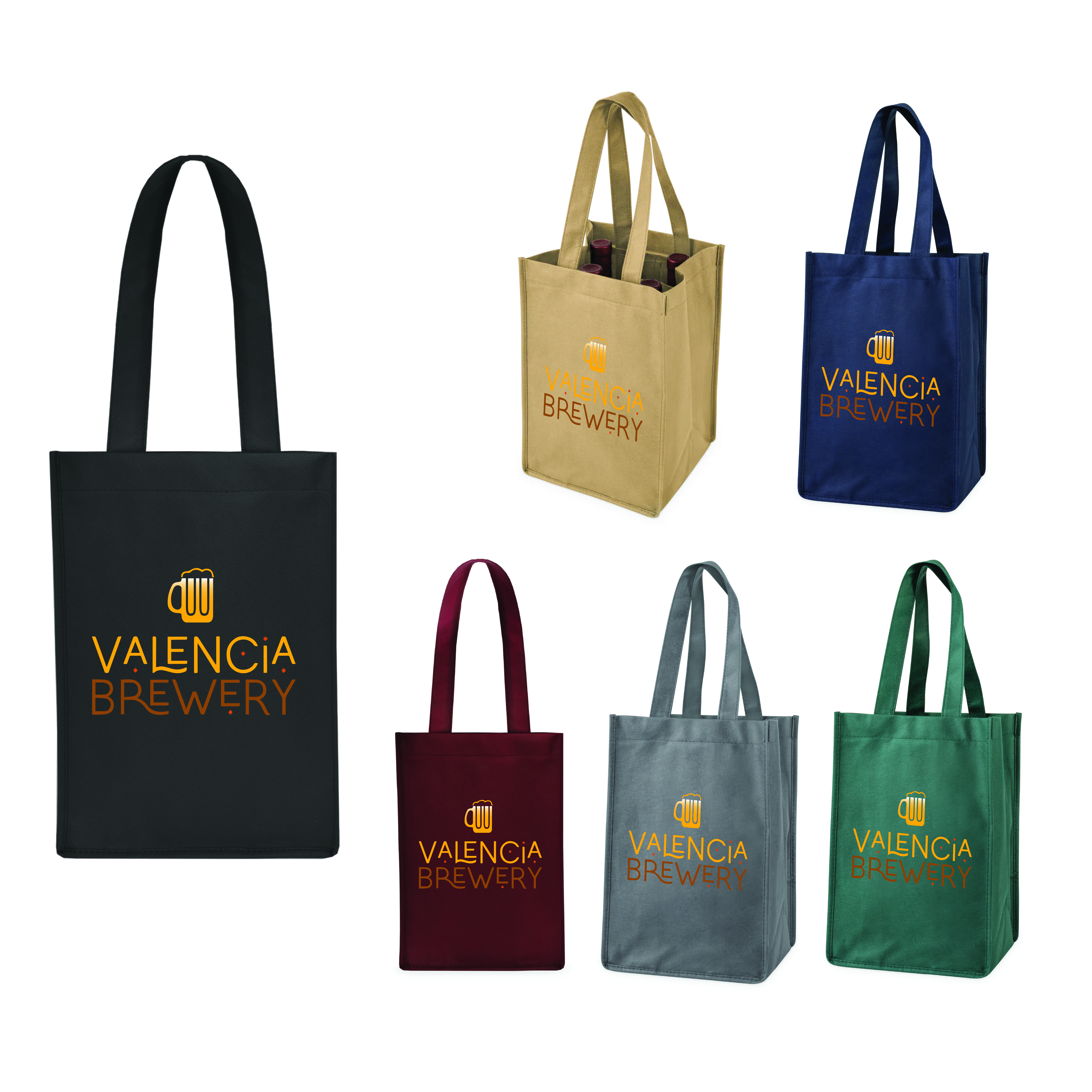 True® 4 Bottle Non-Woven Wine Tote