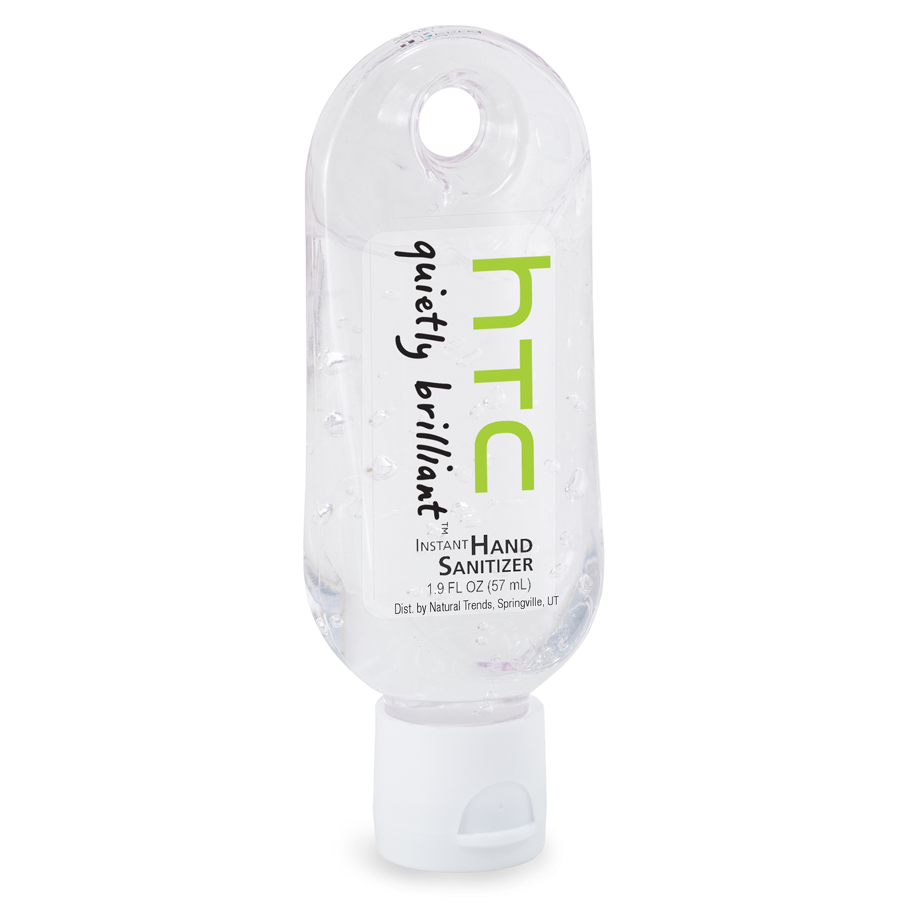 1.9 fl oz Instant Hand Sanitizer Gel in Keychain Bottle, Fragrance-free