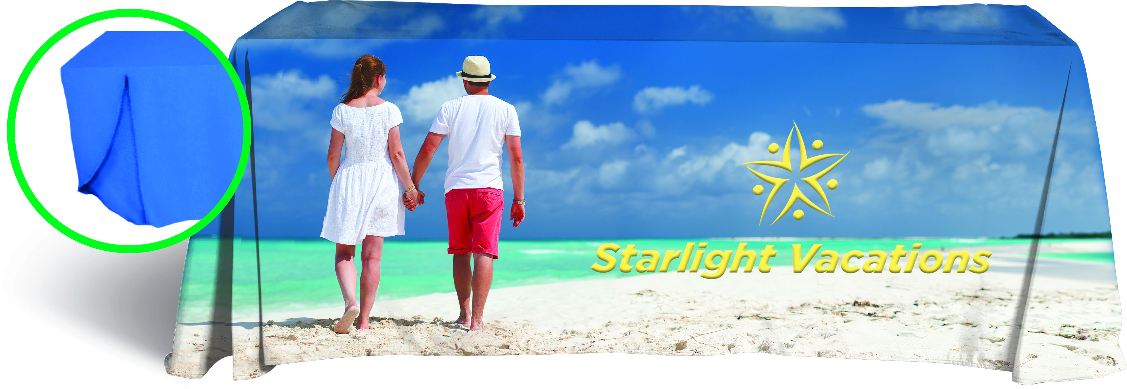 Convertible 6' to 8' All Over Custom Imprint Dye Sublimation Table Cover 9