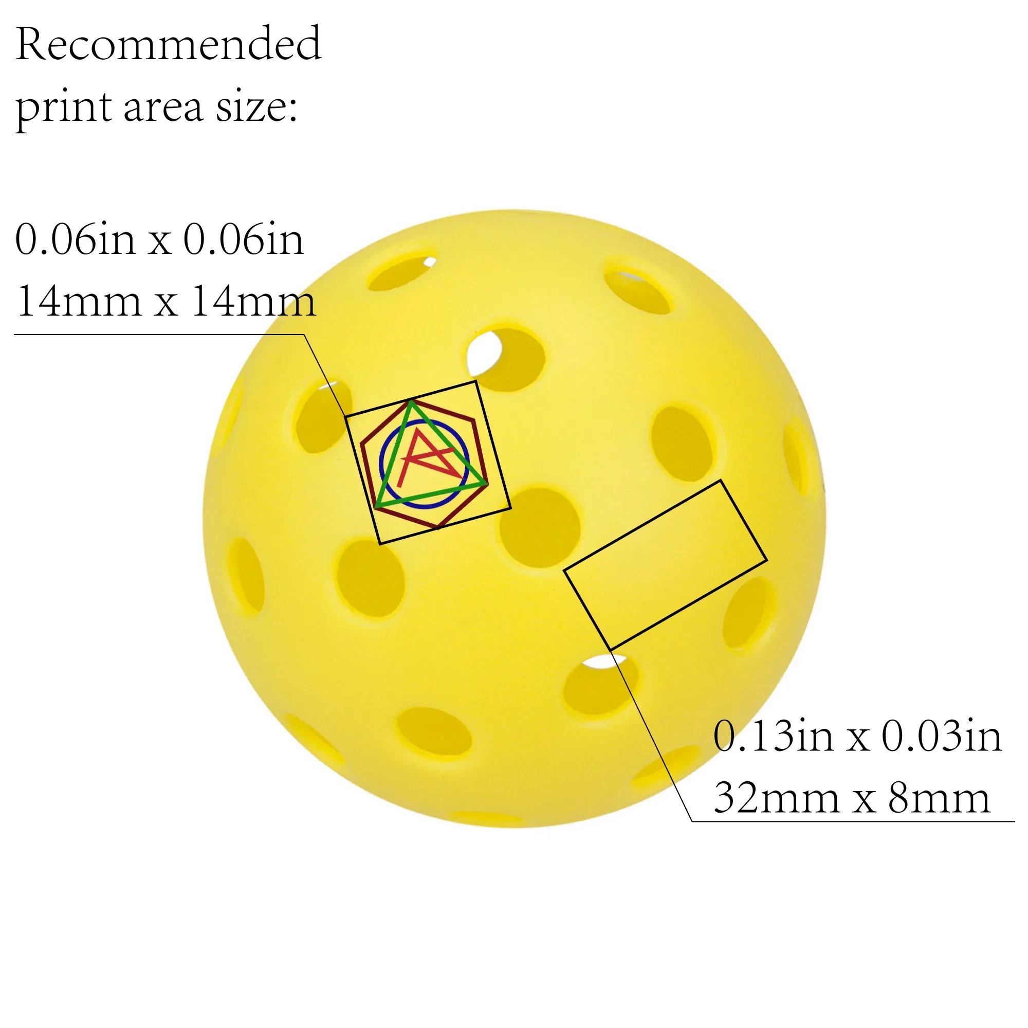 Full Color Logo Custom 40 Hole Outdoor Pickleball 7