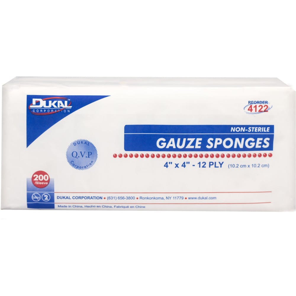 Gauze Sponges - 4" x 4" 12 ply Non-Sterile 3