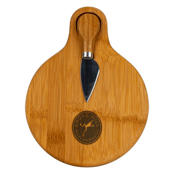 Small Bamboo Cutting Board with Cheese Knife