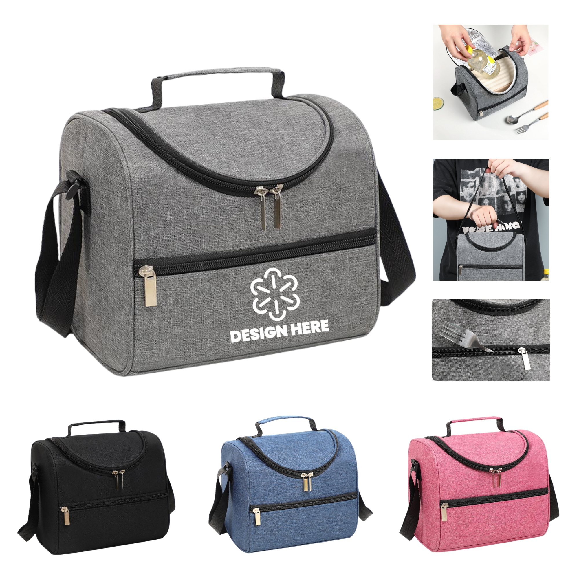 Waterproof Oxford Insulated Lunch Bag Cooler 7