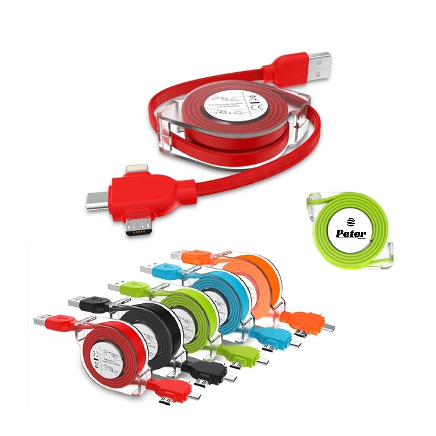 3 in 1 USB Retractable Fast Charging Cable