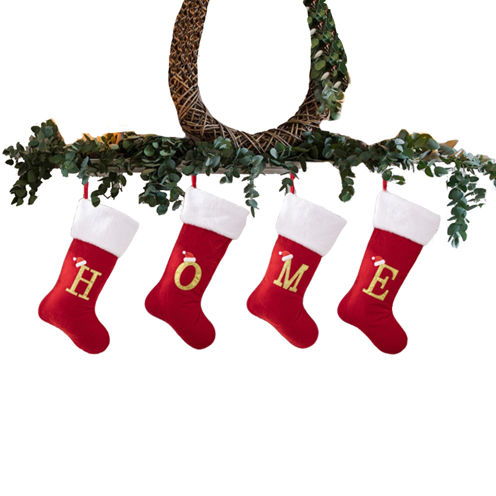 Christmas Stockings Monogrammed with Letters 15