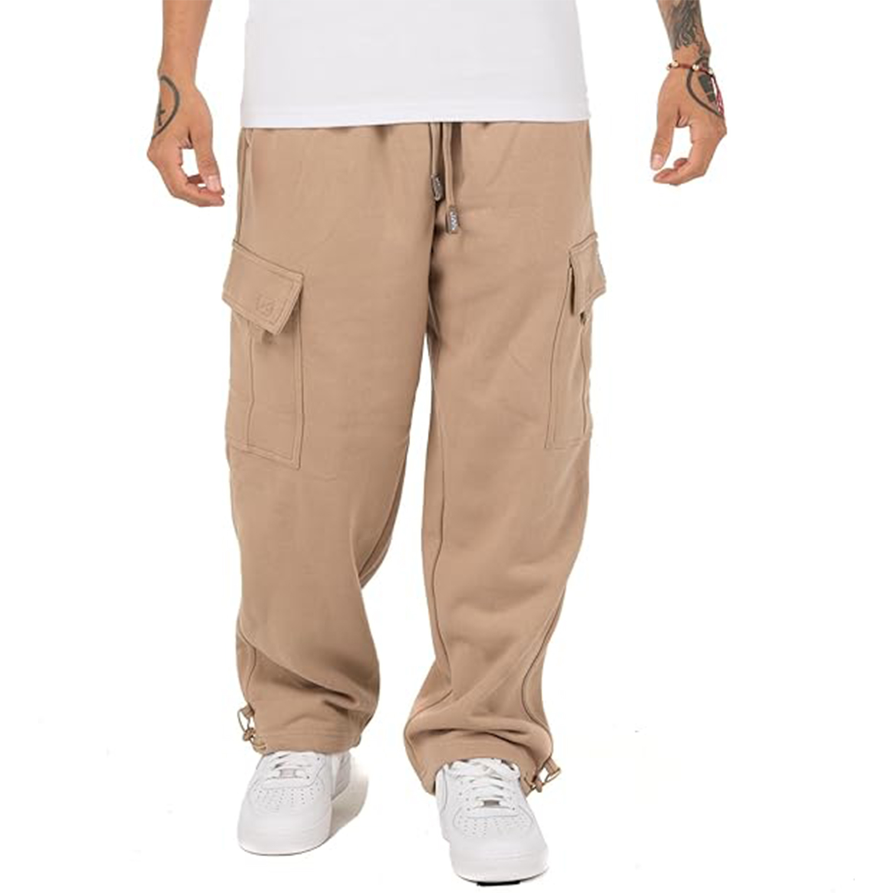 Men Heavyweight Fleece Cargo Pants 27