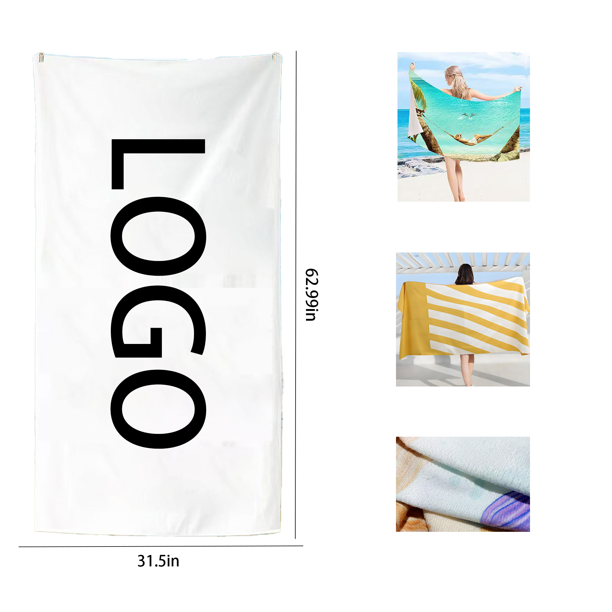 Ultra-Absorbent Lightweight Beach Pool Towel 3