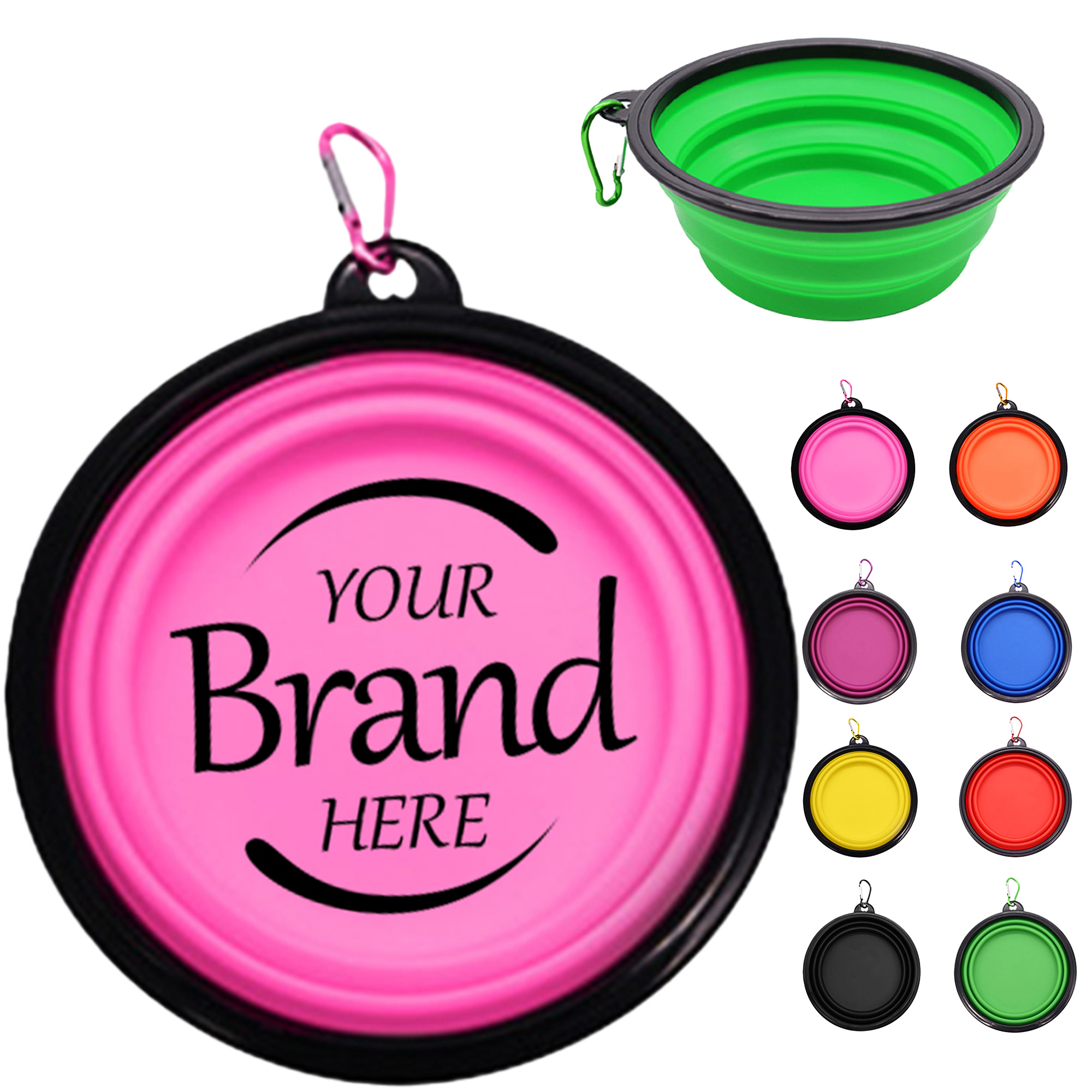 Foldable TPE Pet Bowl With Carabiner 3