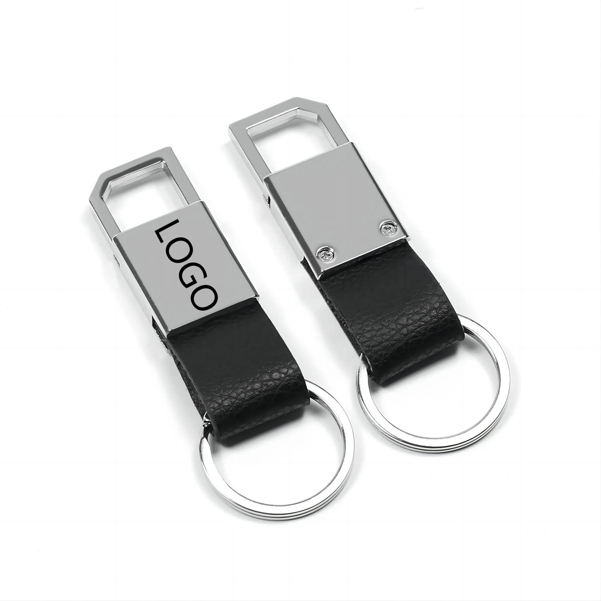 Leather Metal Waist Keychain