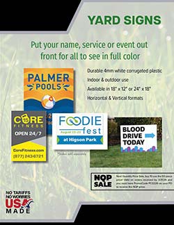 Yard signs sales flyer
