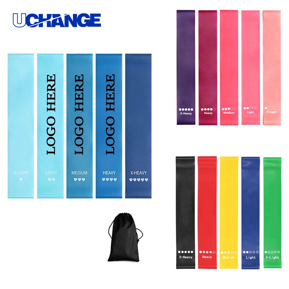 Fitness 5-Piece TPE Fitness Band Set for Training