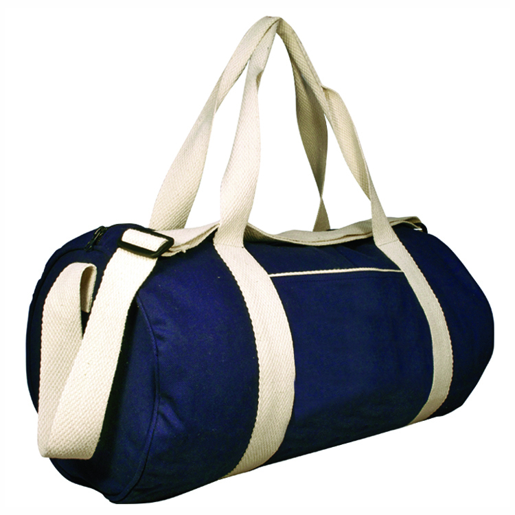 Super Sale- 14 oz. Cotton Navy Duffel Bag 2
