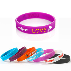 Embossed Wristband W/ Custom Imprint Silicone Wristbands