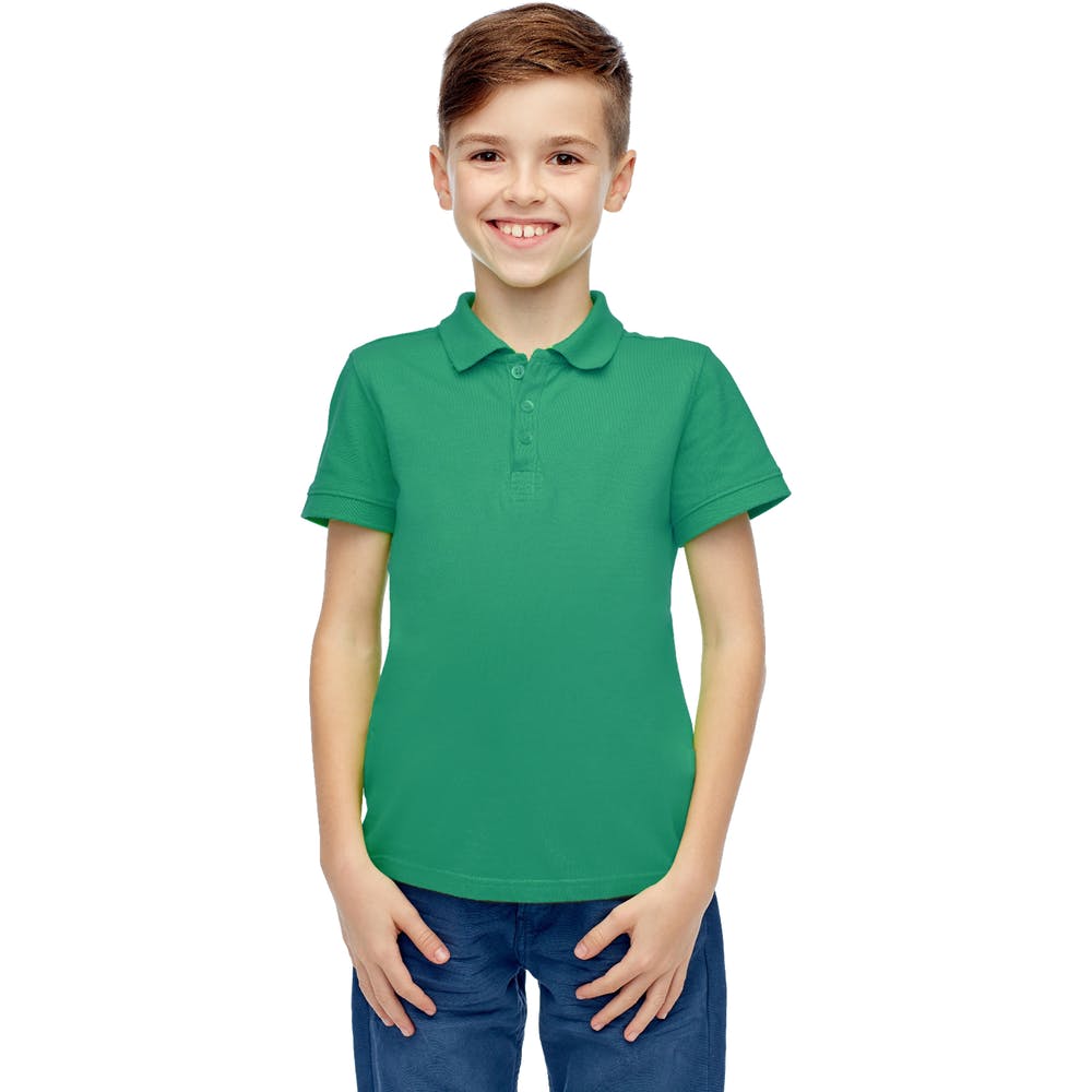 Boys' Uniform Polo Shirts - Teal Short Sleeve Size 8 - 14 3
