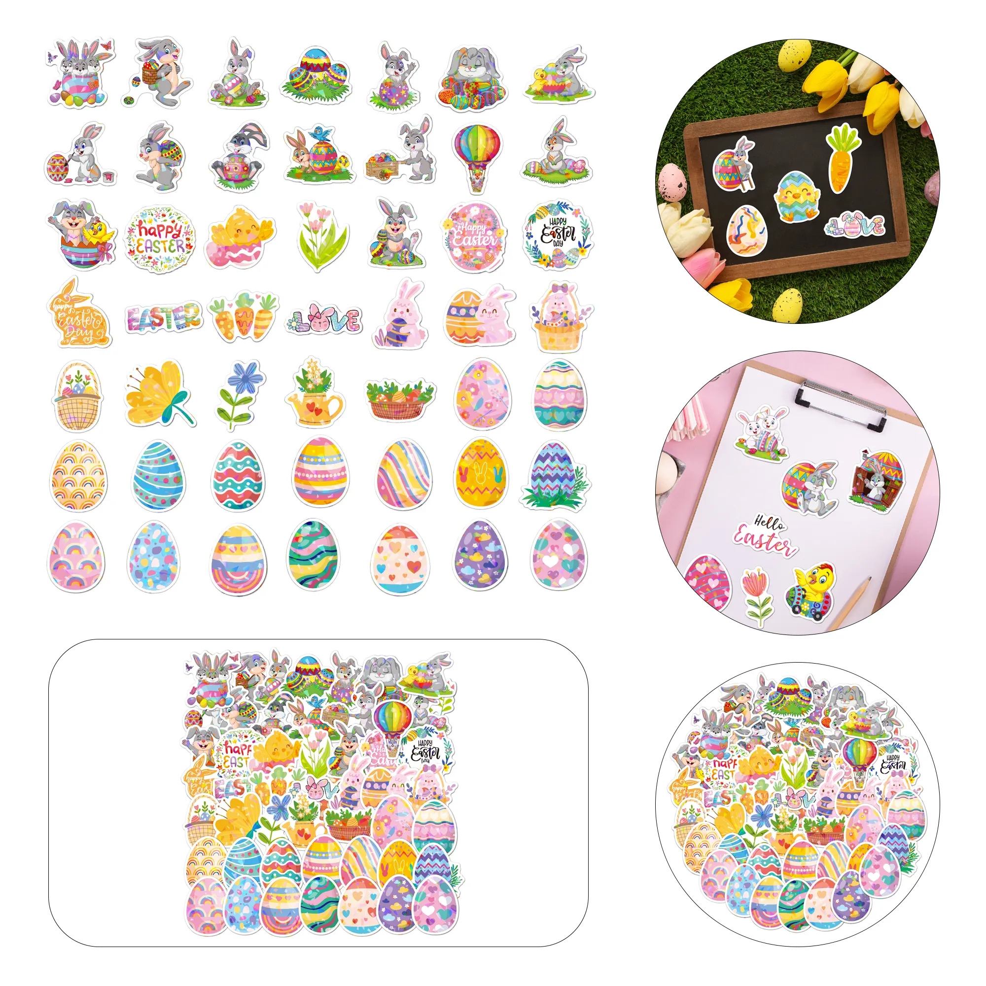 Holographic Laser Waterproof Egg Sticker
