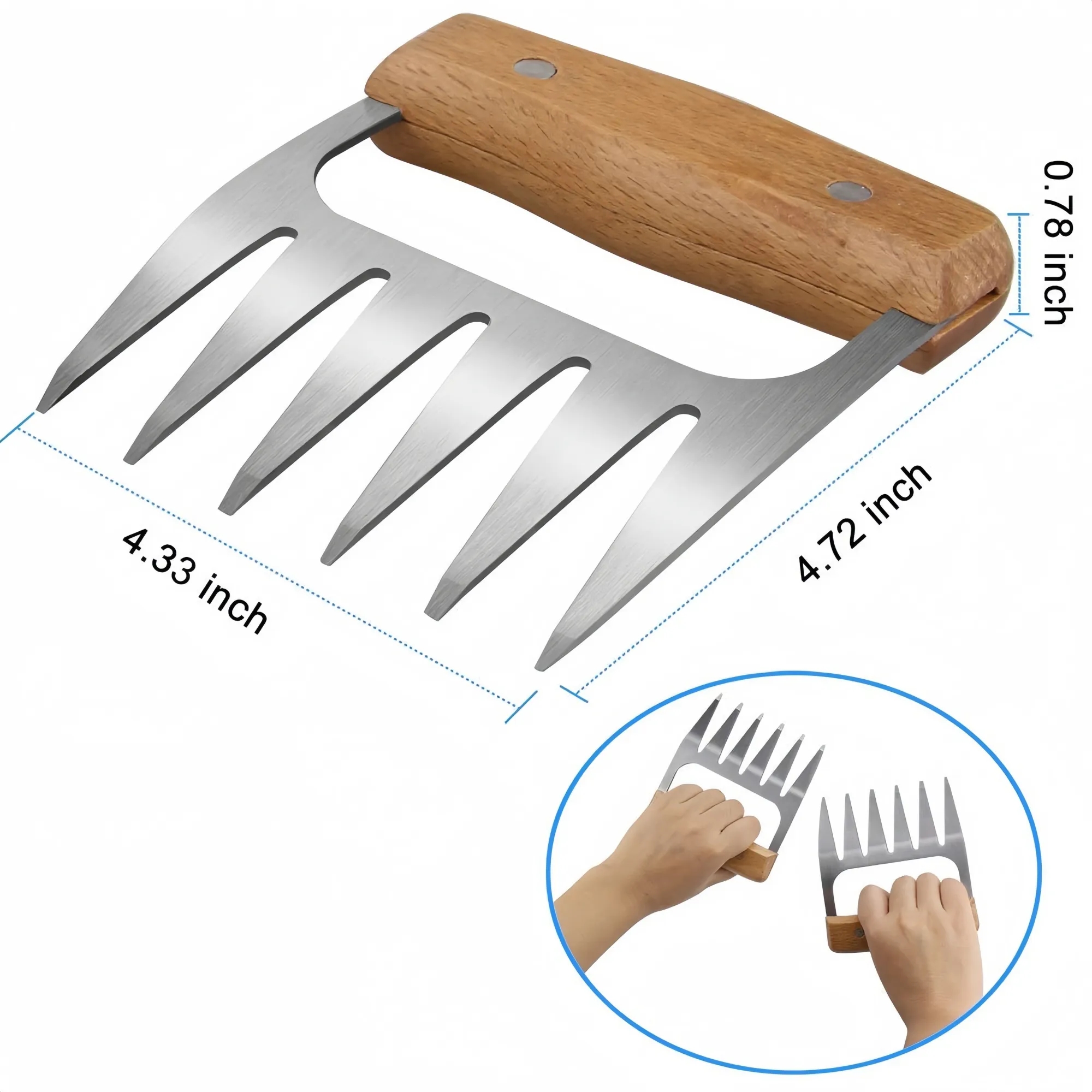 Shredder Claws For Meat Stainless Blades 6