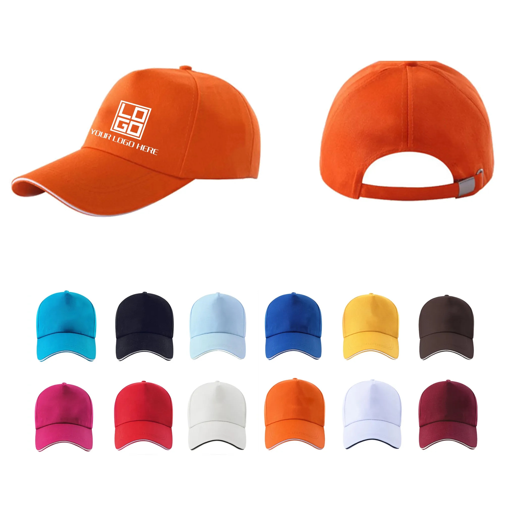 Unisex Baseball Cap Cotton Adjustable Peaked