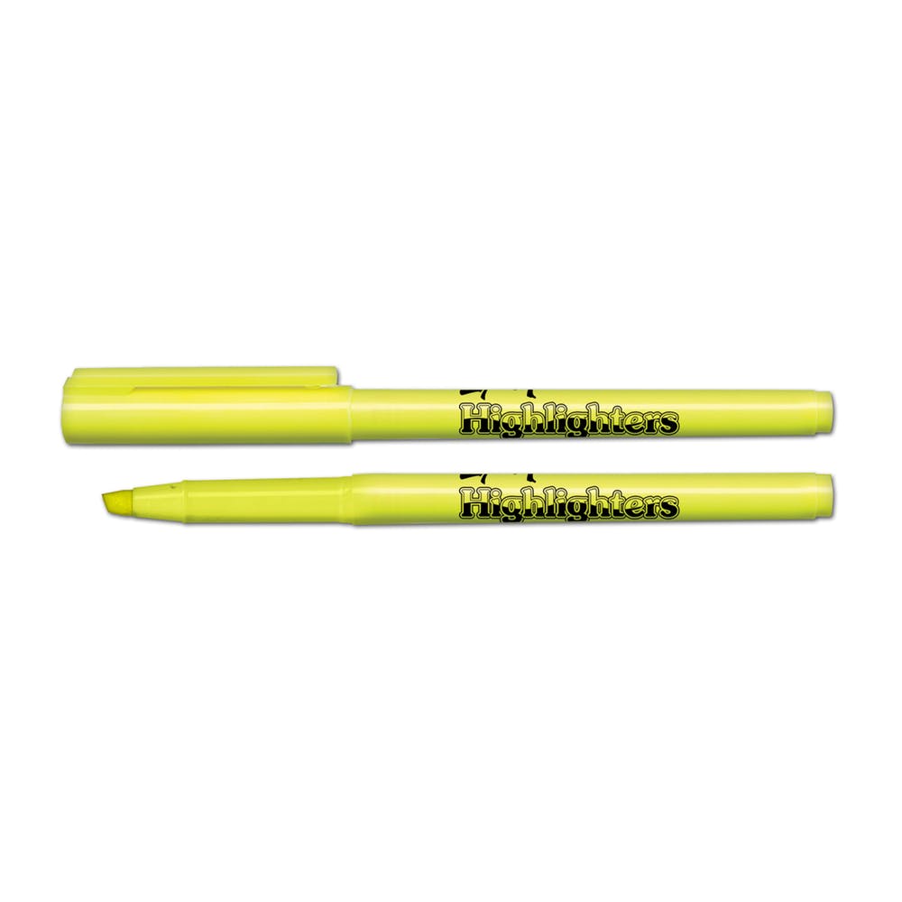 Bulk Pen Style Highlighters - 500 Count Fluorescent Yellow Chisel Tip 3