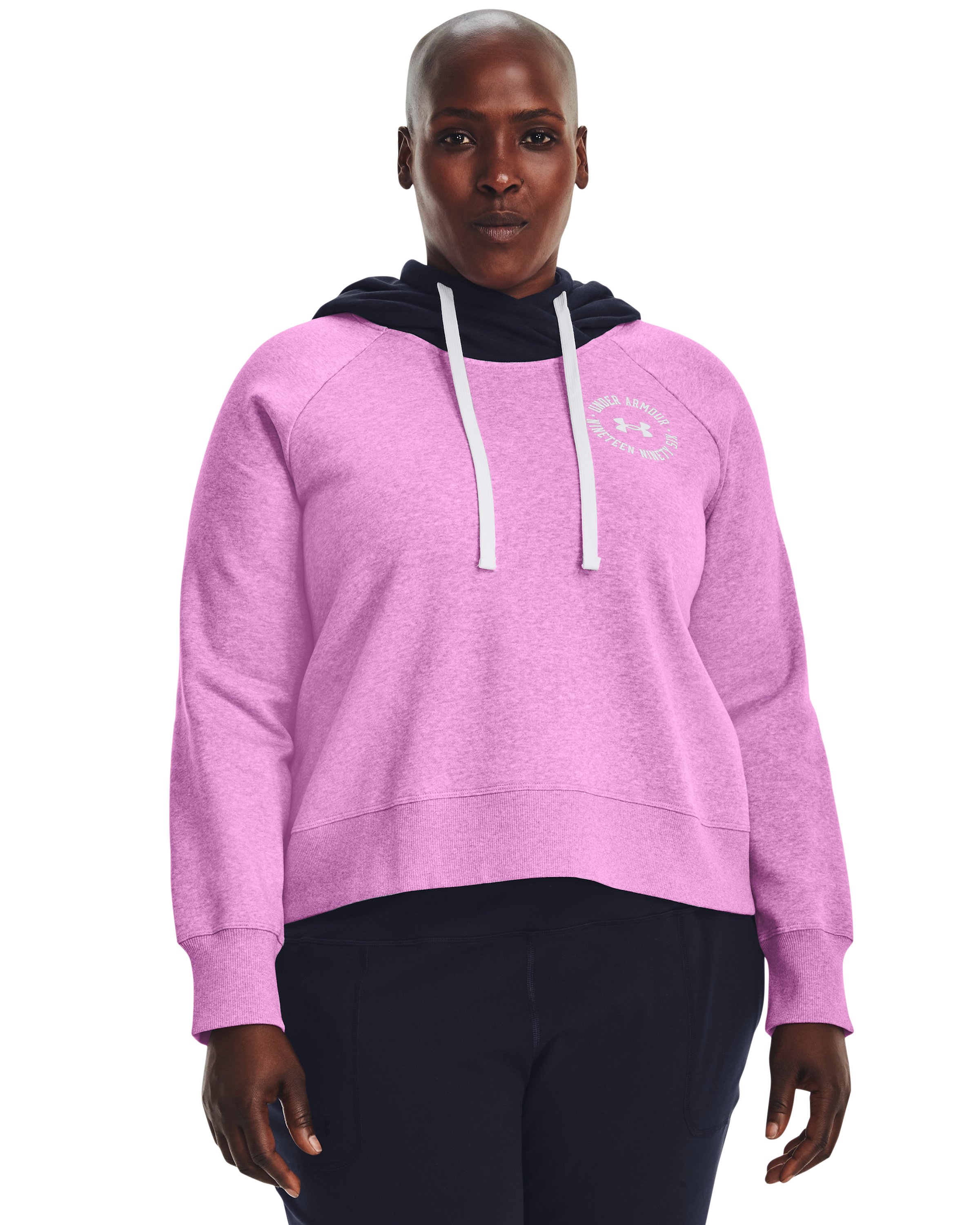 UA Rival Fleece Colorblock Women's Hoodie 10