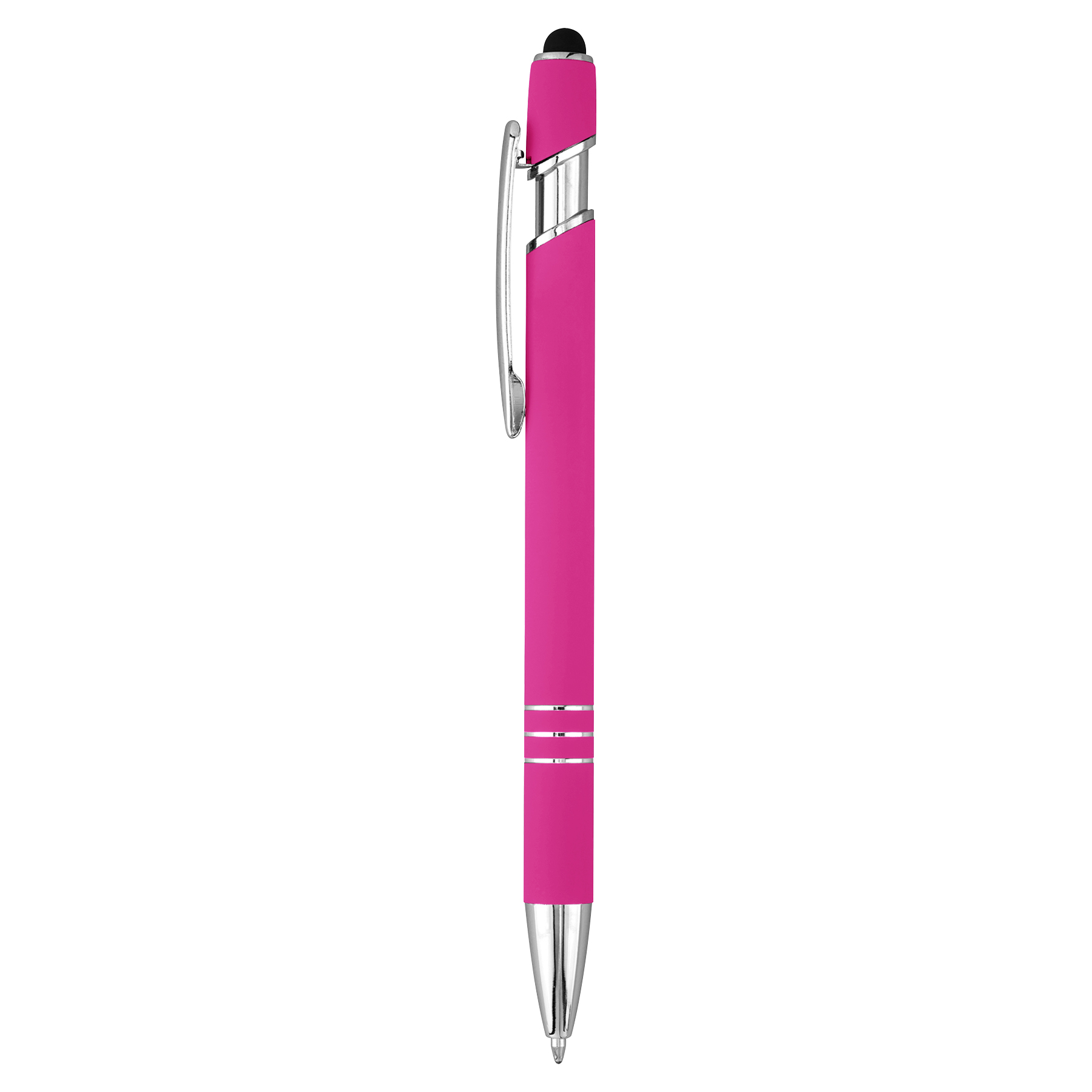 Promotional Laser Engraving Soft-Touch Metal Ballpoint Pen With Stylus (MOQ: 50pcs) 10