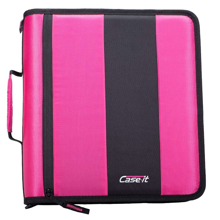 Case-It Classic Zipper Binders - Magenta 2" 3