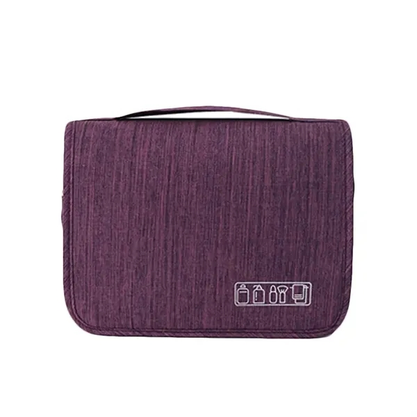 Custom Polyester Makeup Organizer with Dry Wet Separation — Toiletry Travel Tote Bag 2