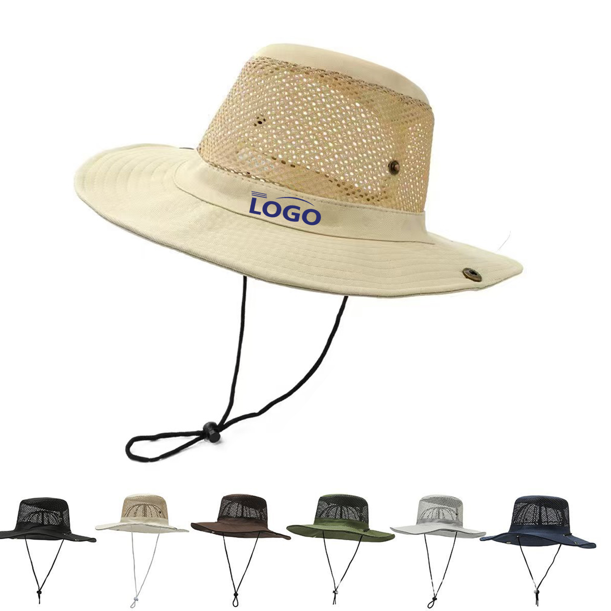 Wide-brimmed Outdoor Mesh Sunscreen Hat